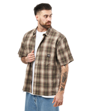 Chemise Tissée à Carreaux Skate M/C - Noyer