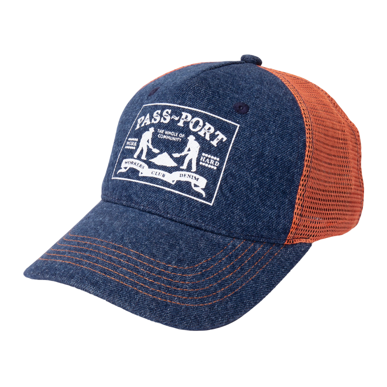 Workers Club Casquette Denim Packers Trucker - Indigo Foncé