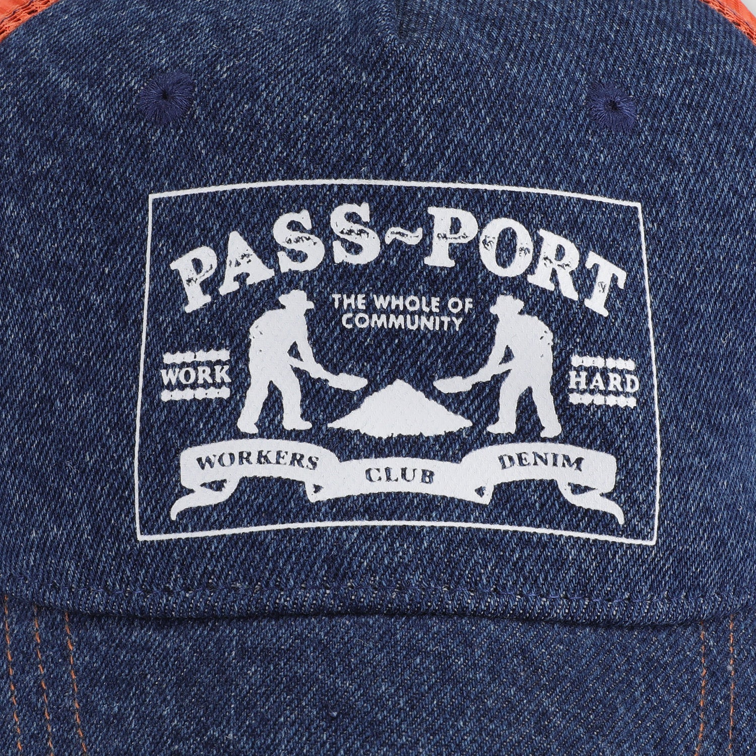 Workers Club Casquette Denim Packers Trucker - Indigo Foncé