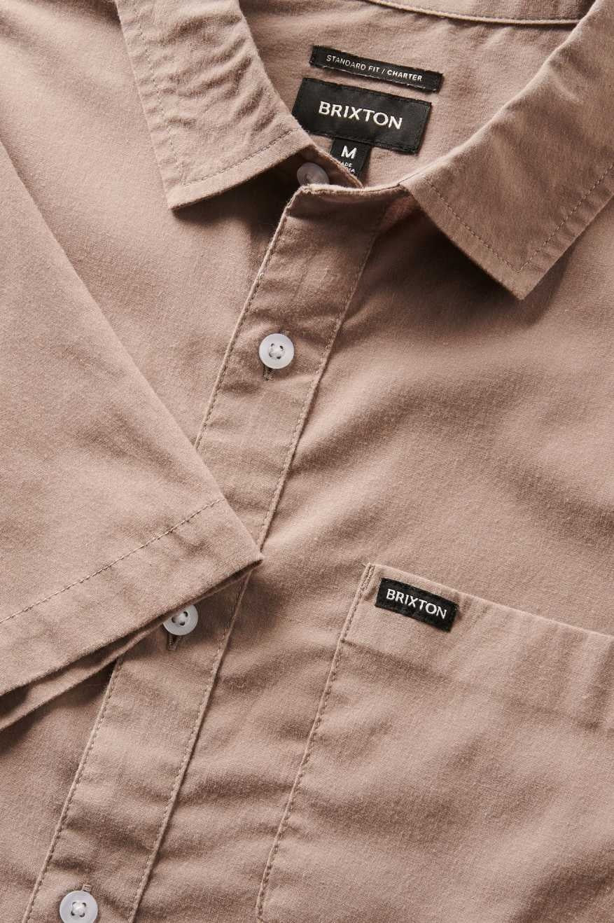 Chemise tissée Charter Sol Wash S/S - Gris cendré Sol Wash