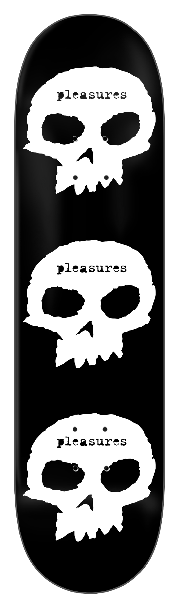 デバイスワークスSKULL DERUTAS DEATH Zero x Pleasures - 3 Skull Deck 8.25