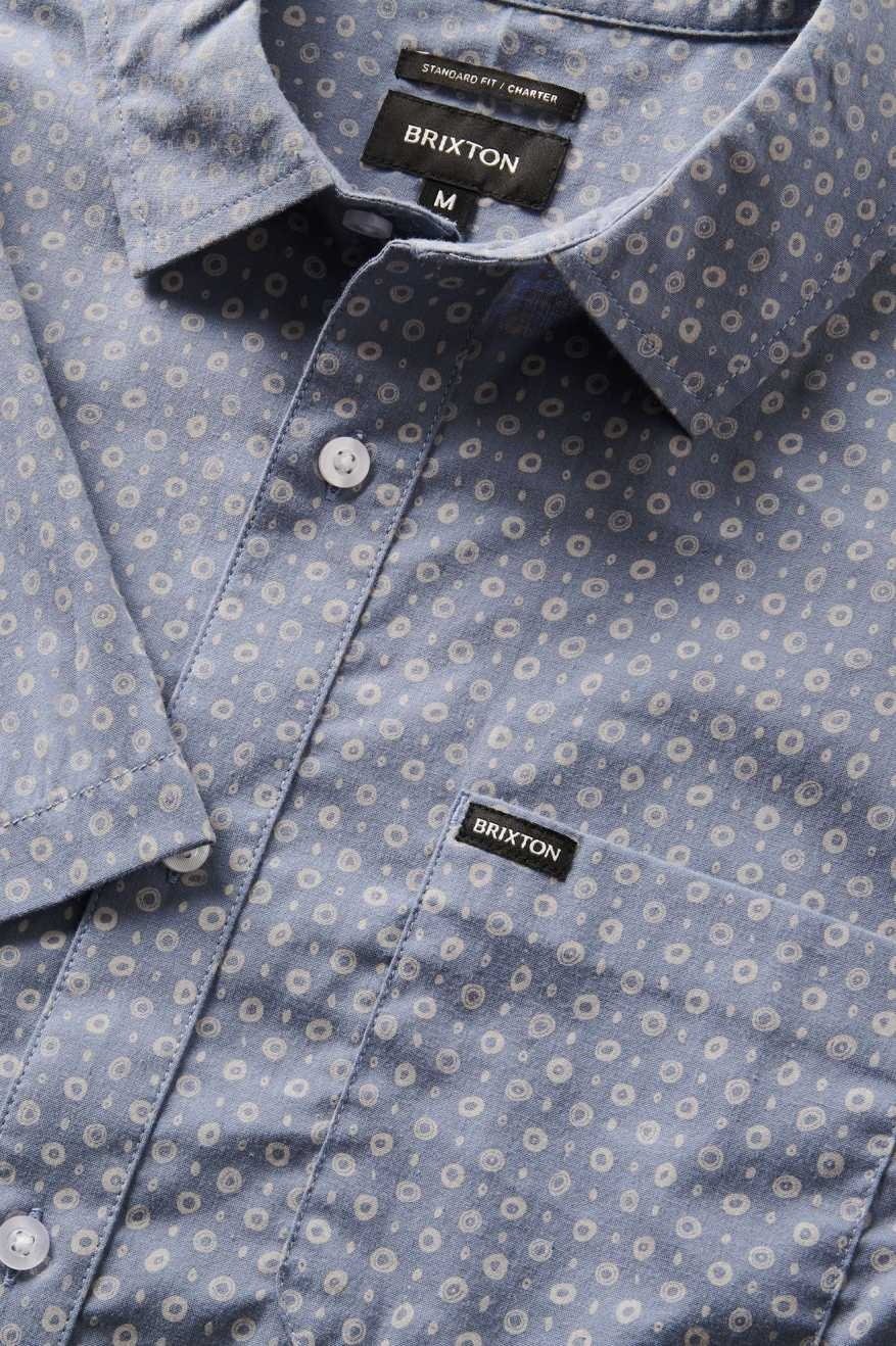 Chemise à manches courtes à imprimé Charter - Micro bleu Flinstone