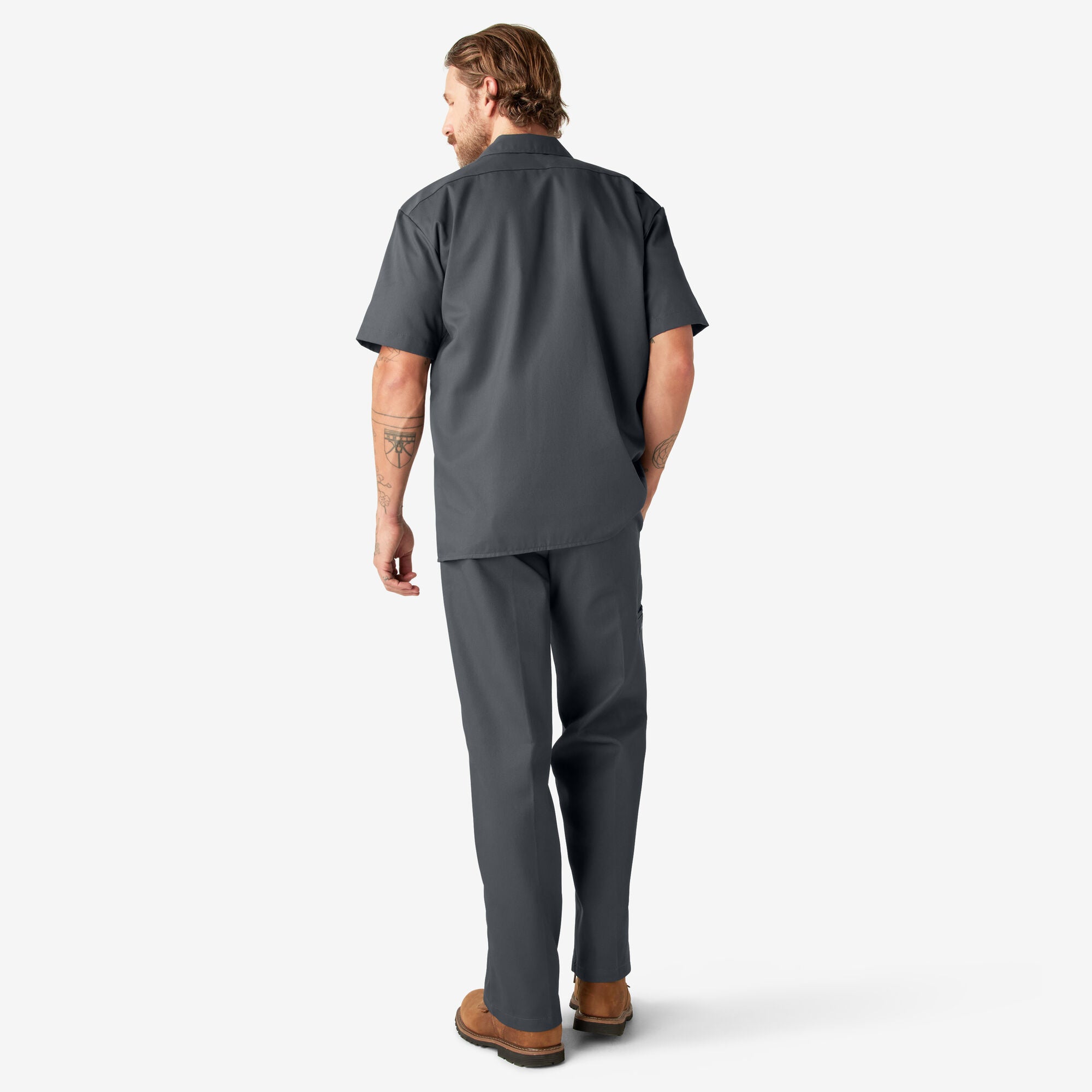 Chemise de travail à manches courtes - Gris anthracite (CH)