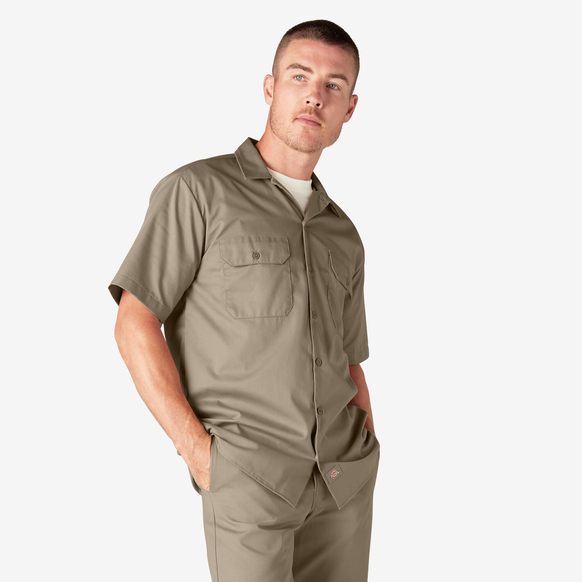 Chemise de travail à manches courtes - Sable du désert (DS)