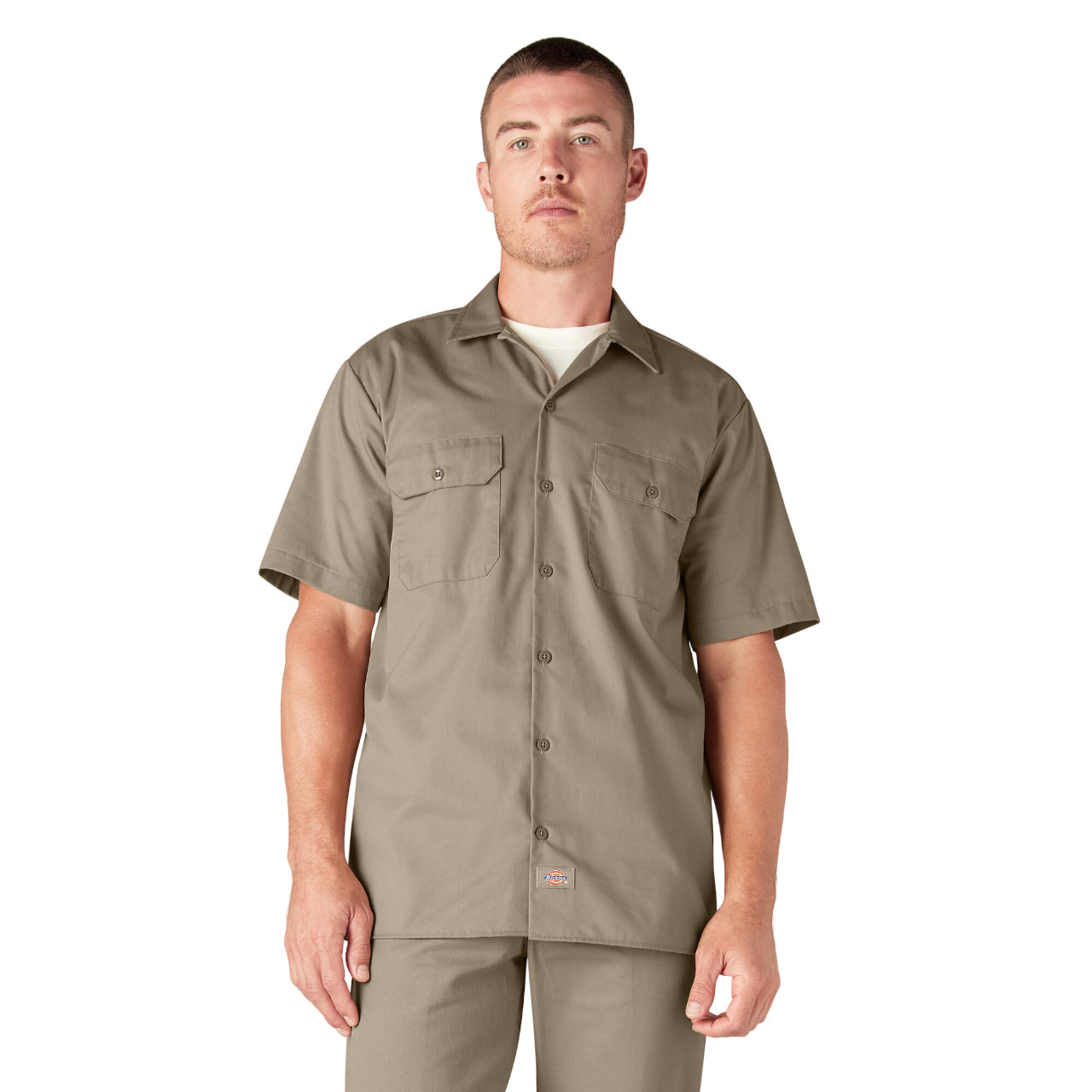 『TEN WORK SHIRT KHAKI S』 Dickies Short Sleeve Work Shirt - Desert Sand (DS) – Palm Isle
