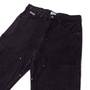 Jean de charpentier à double genou en denim de 16 onces - Noir