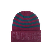 FA Striped Cuff Beanie - Maroon/Green
