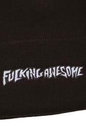 Little Stamp Embroidered Beanie - Black