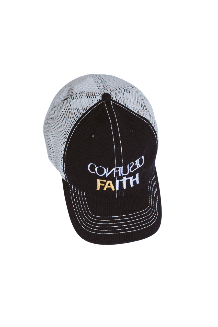 Confused Faith Trucker Hat - Black