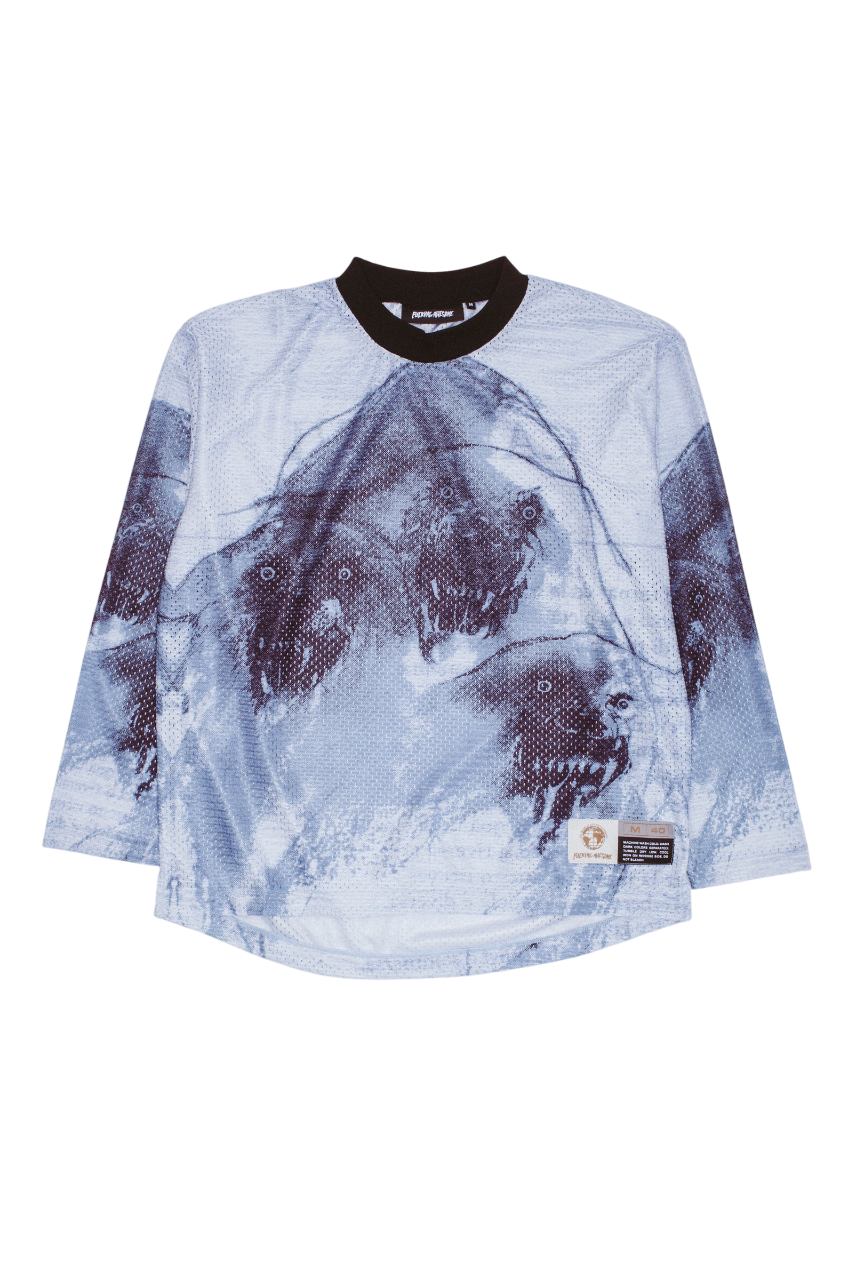 トップス fucking awesome CERBERUS MOTO JERSEY Fucking Awesome Cerberus Moto Jersey - Black/White – Palm Isle