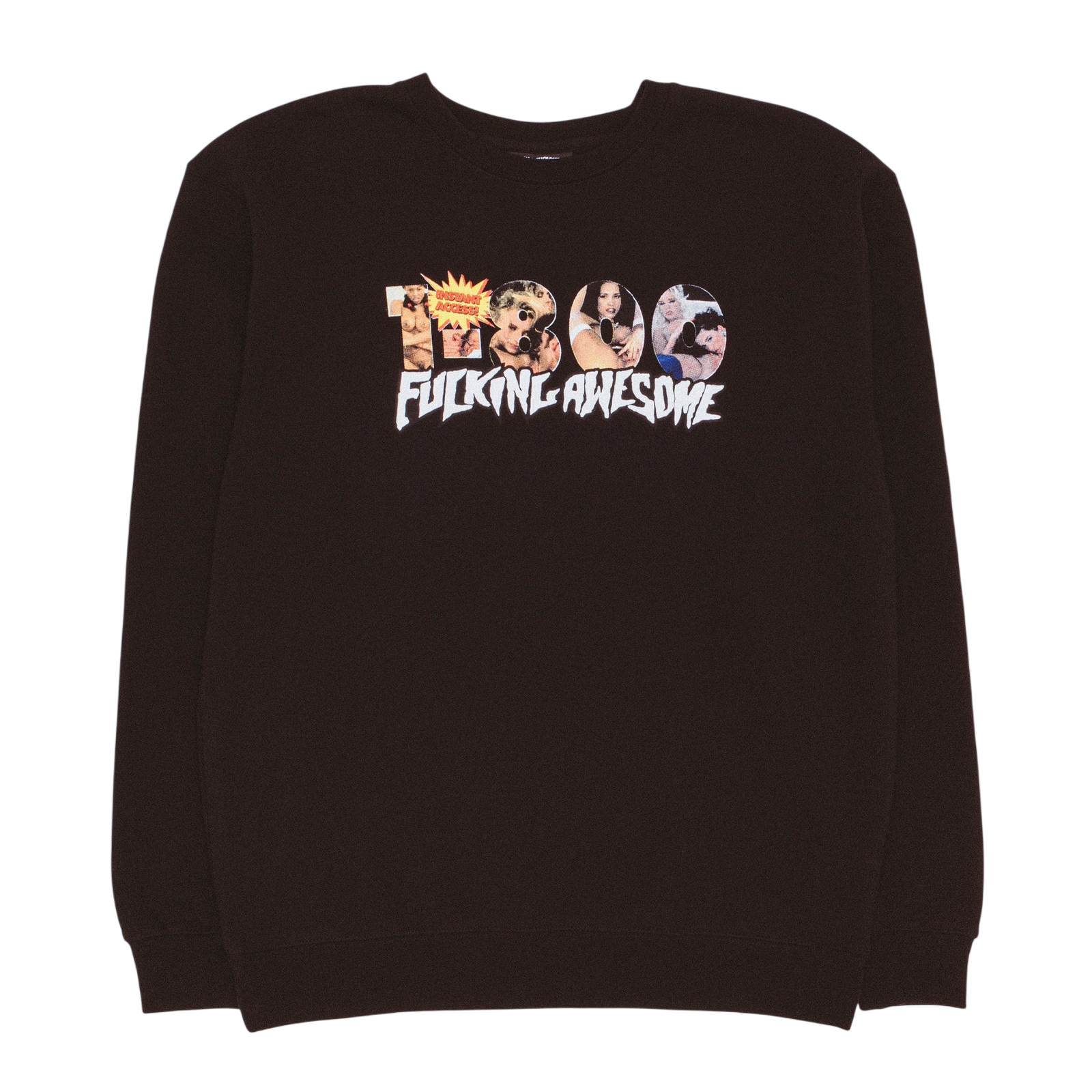 Fucking Awesome Toll Free Crewneck - Black – Palm Isle Skateshop