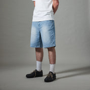 Workers Club Jean Short - Faded Washed Light Indigo