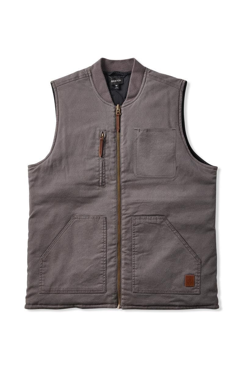 Brixton Builders Abraham Reversible Vest - Charcoal/Black – Palm