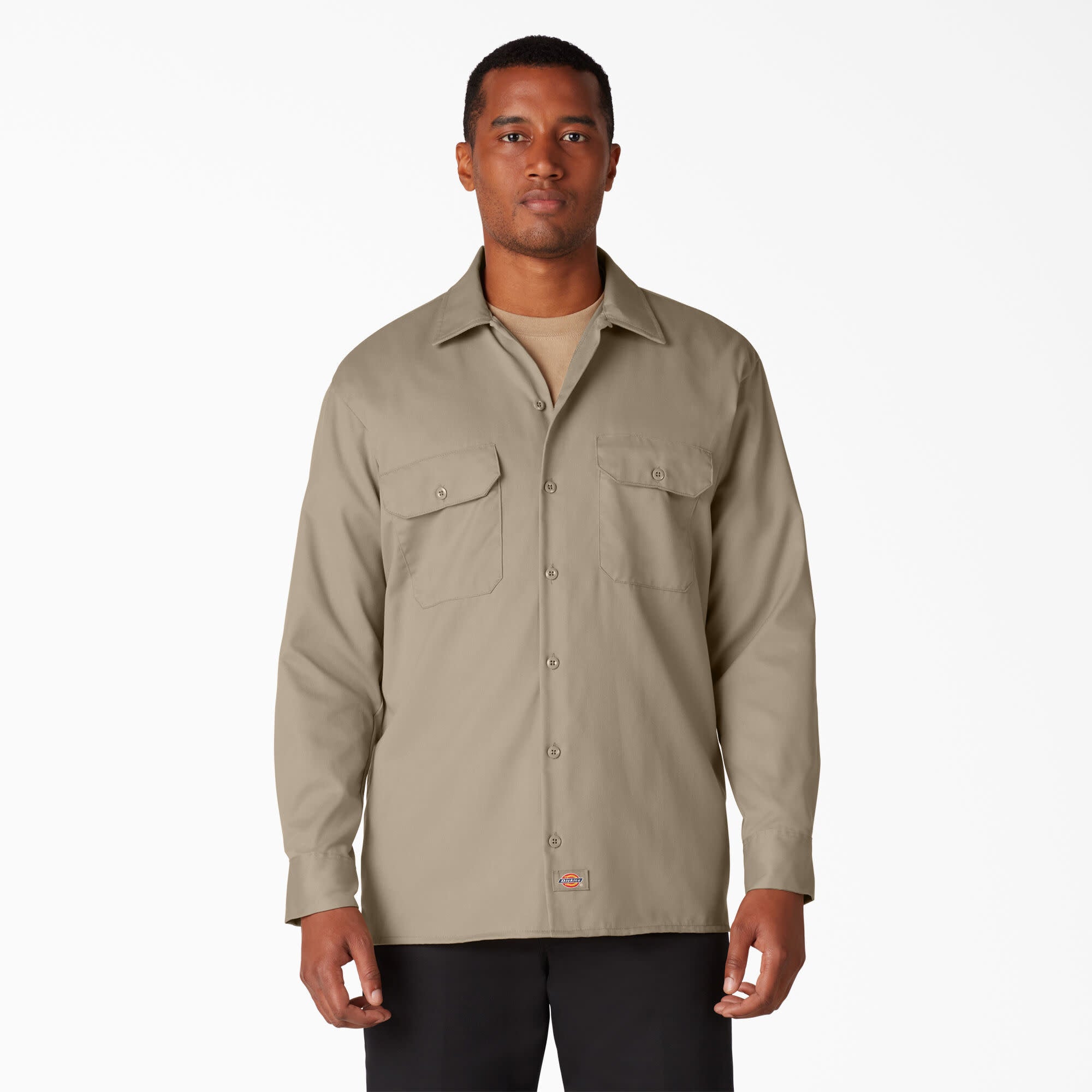 Chemise de travail à manches longues en sergé - Sable du désert (DS)