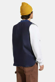 Gilet réversible Abraham de Builders - Rinse Denim/Sherpa