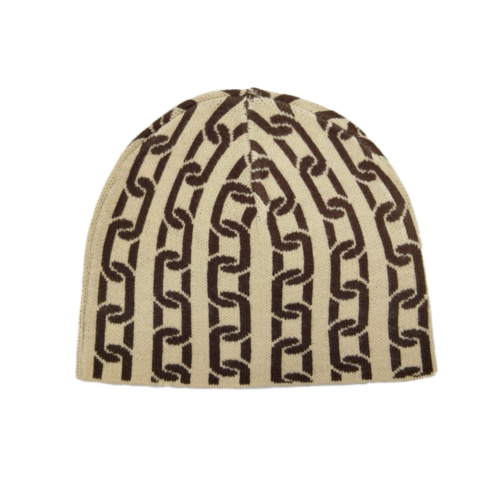 Chain Skully Beanie - Brown