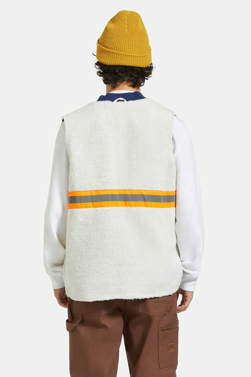 Gilet réversible Abraham de Builders - Rinse Denim/Sherpa