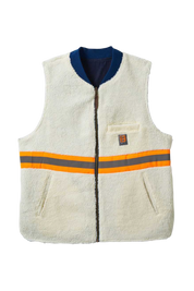 Gilet réversible Abraham de Builders - Rinse Denim/Sherpa