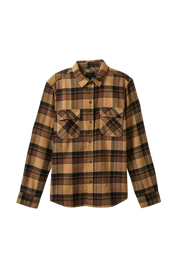 Chemise en flanelle à manches longues Bowery - œil de tigre/marron pomme de pin/noir délavé