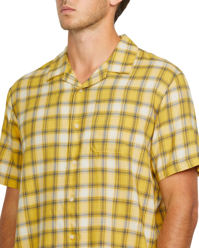 Stone Facet Chemise à Manches Courtes - Jaune Seedy