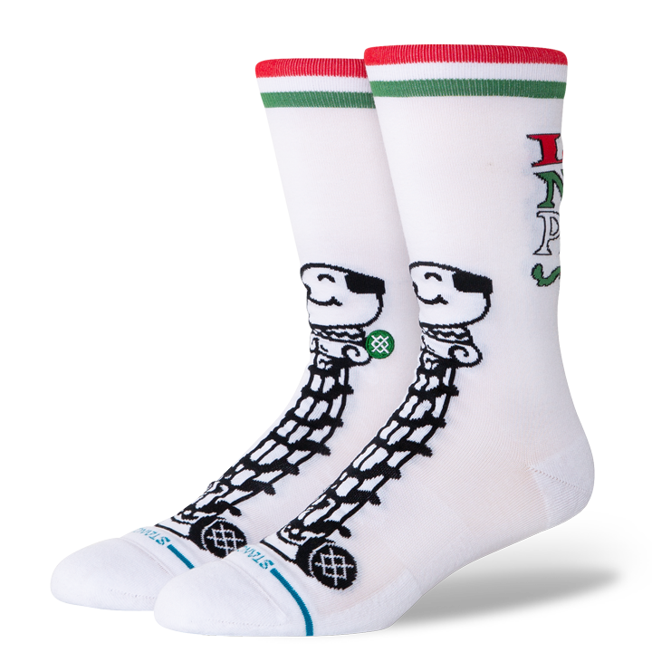 "Home Alone" Little Neros Crew Chaussettes - Blanc