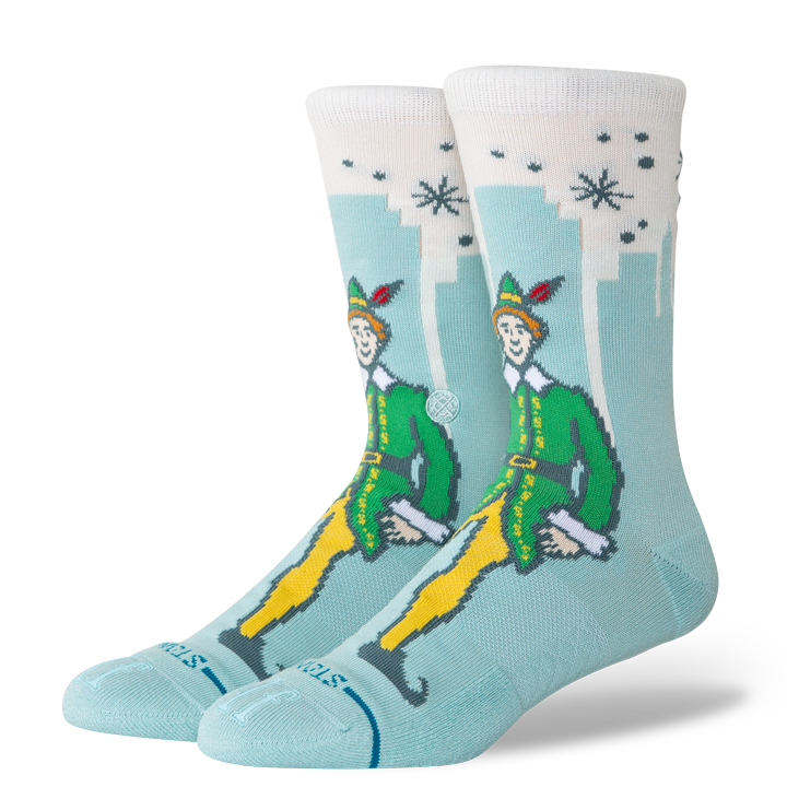 "Elf" Big City Elf Crew Chaussettes - Bleu Glacé
