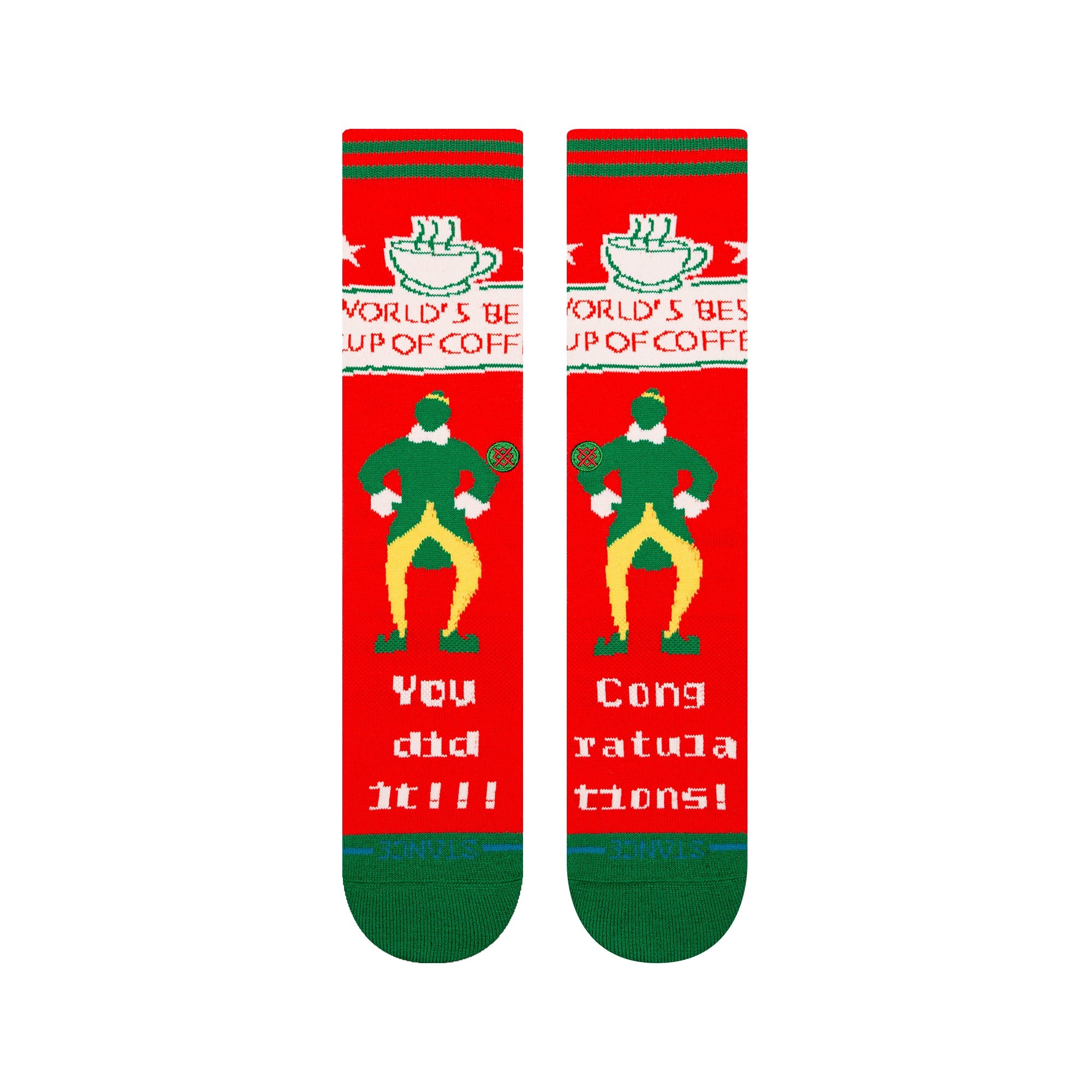 "Elf" Worlds Best Crew Chaussettes - Rouge
