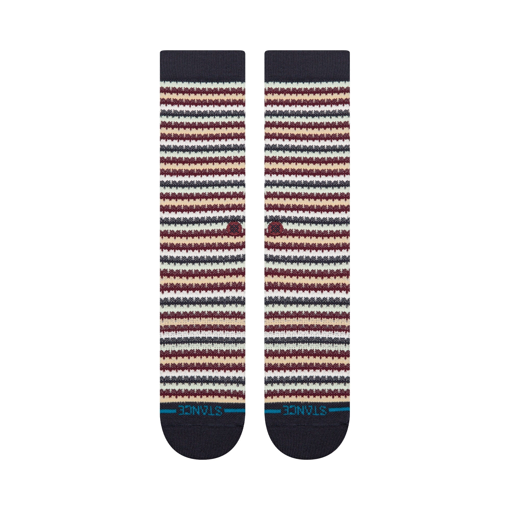 Chiclets Waffle Knit Crew Chaussettes - Bleu Marine