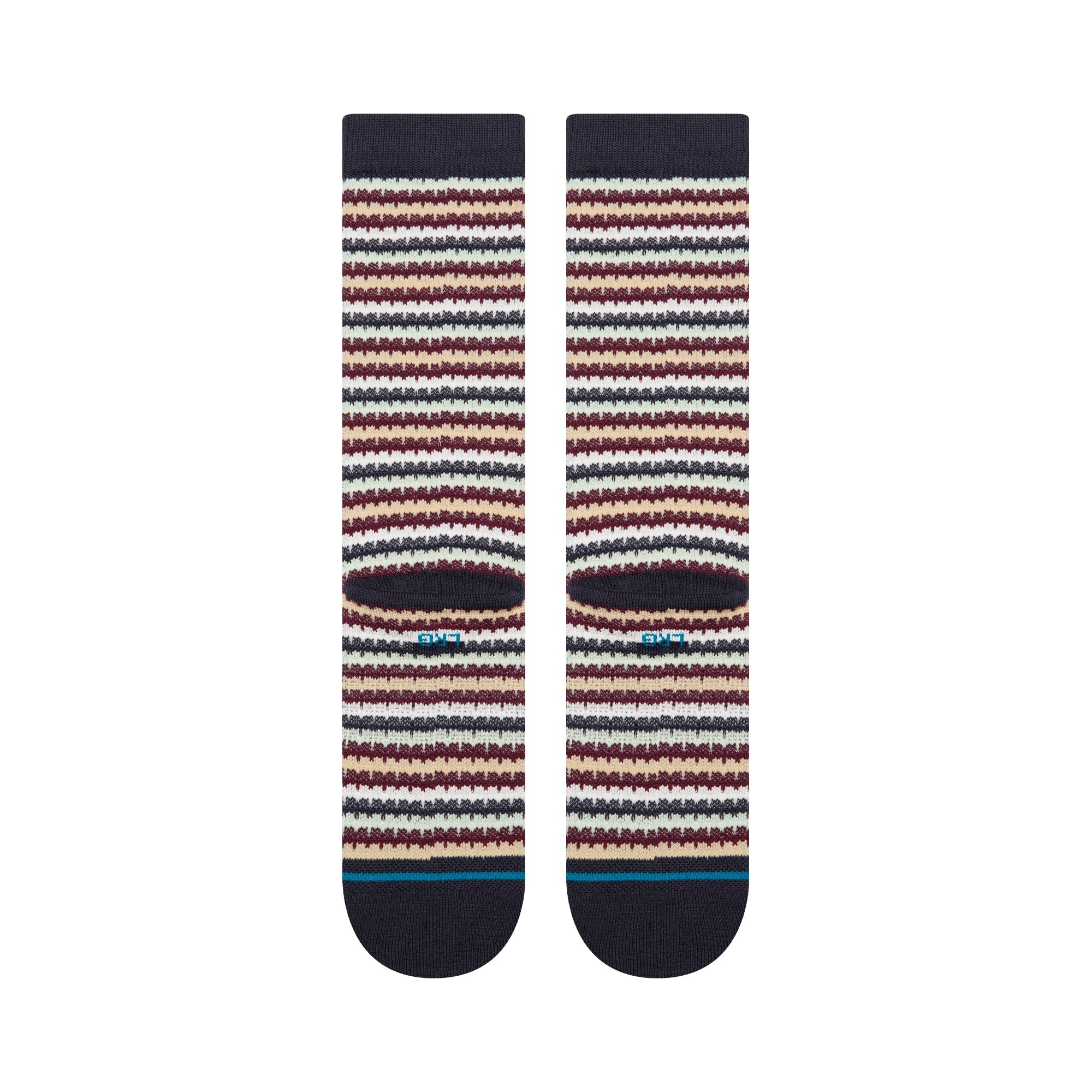 Chiclets Waffle Knit Crew Chaussettes - Bleu Marine