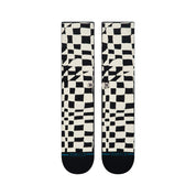 Wave Check Crew Chaussettes - Noir