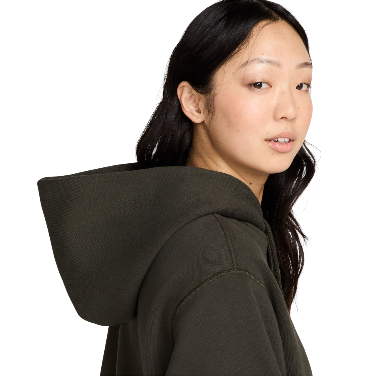Fleece Pullover Skate Hoodie - Sequoia/White