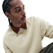 Fleece Skate Crew - Kaki clair/Blanc