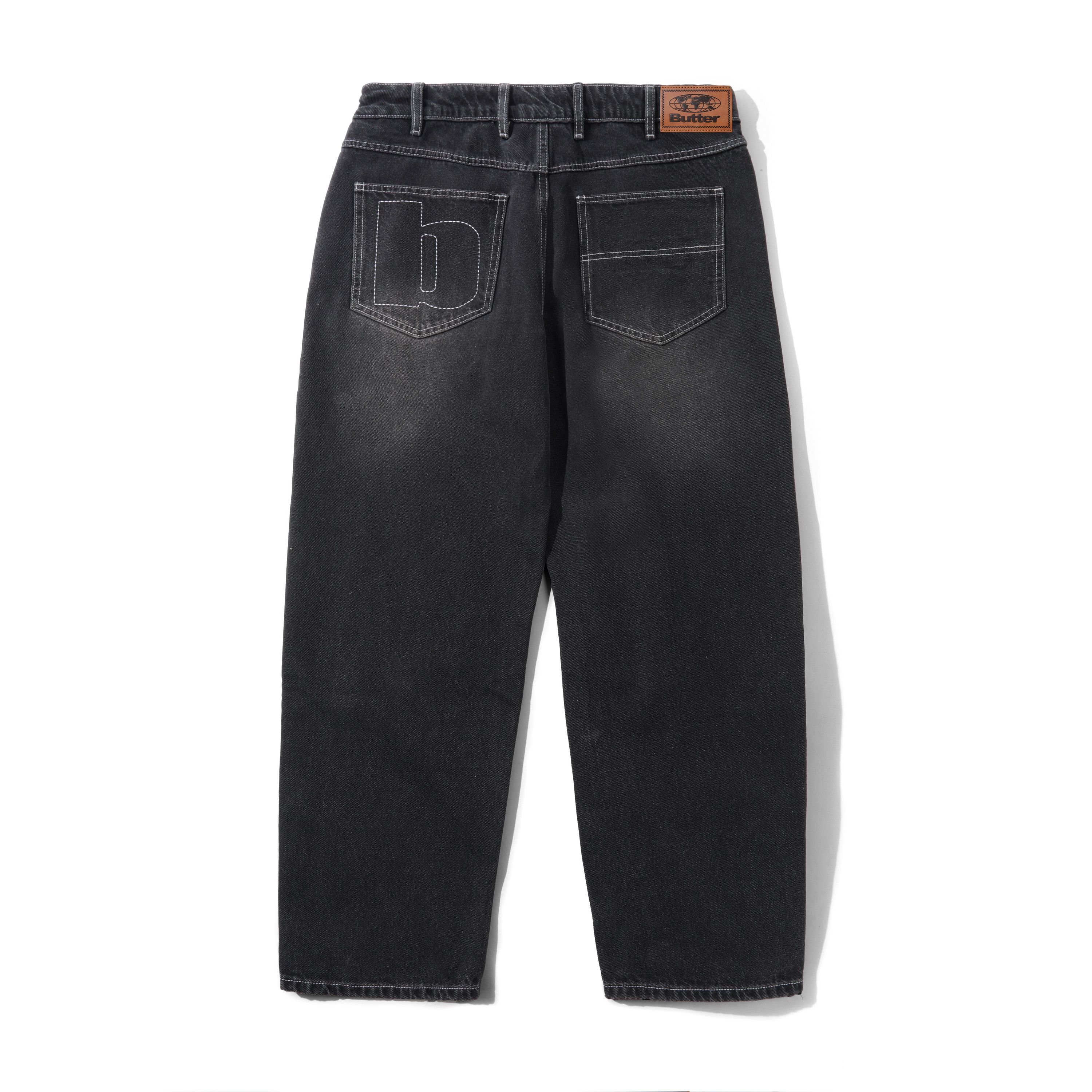 Ace Jeans en Denim - Noir Usé