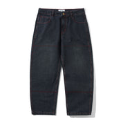 Aleka Jeans en Denim - Denim Délavé Strié
