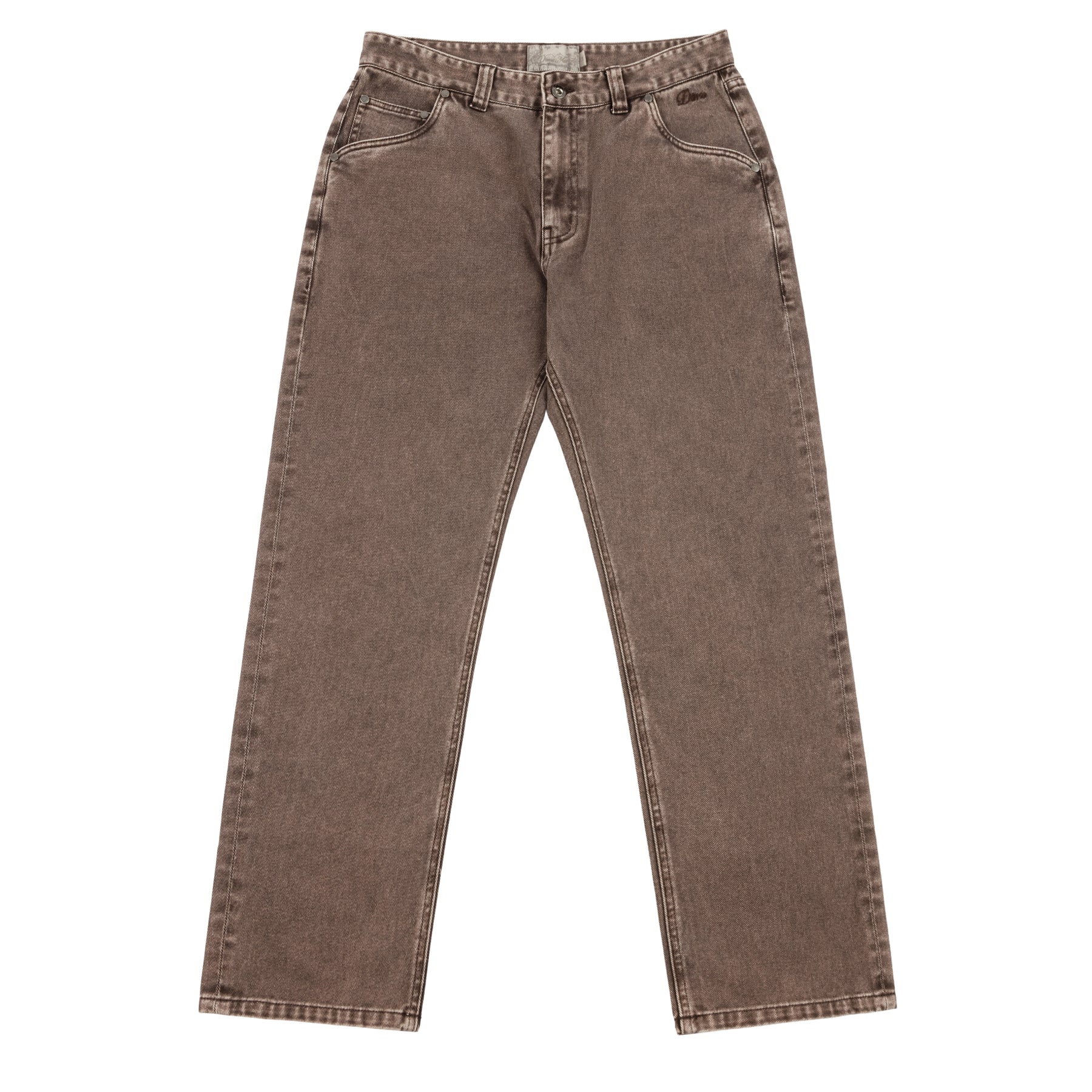 Dime Straight Denim Pants - Brown Washed – Palm Isle Skateshop