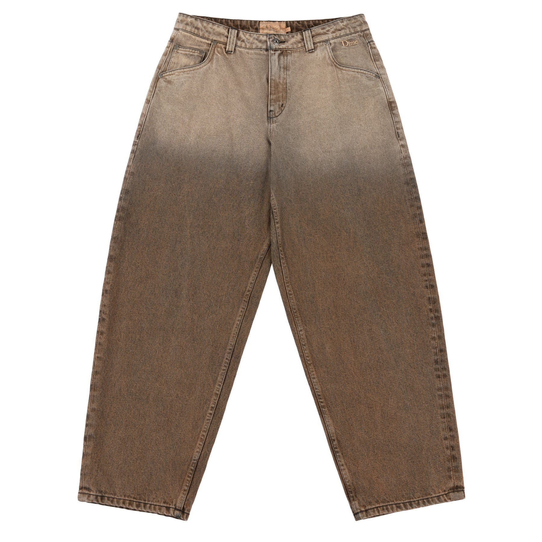 Classic Baggy Denim Pants - Dipped Sandblasted Brown