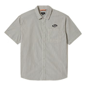 Builders Auto Chemise M/C - Rayures Noir/Blanc Cassé