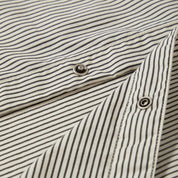 Builders Auto Chemise M/C - Rayures Noir/Blanc Cassé