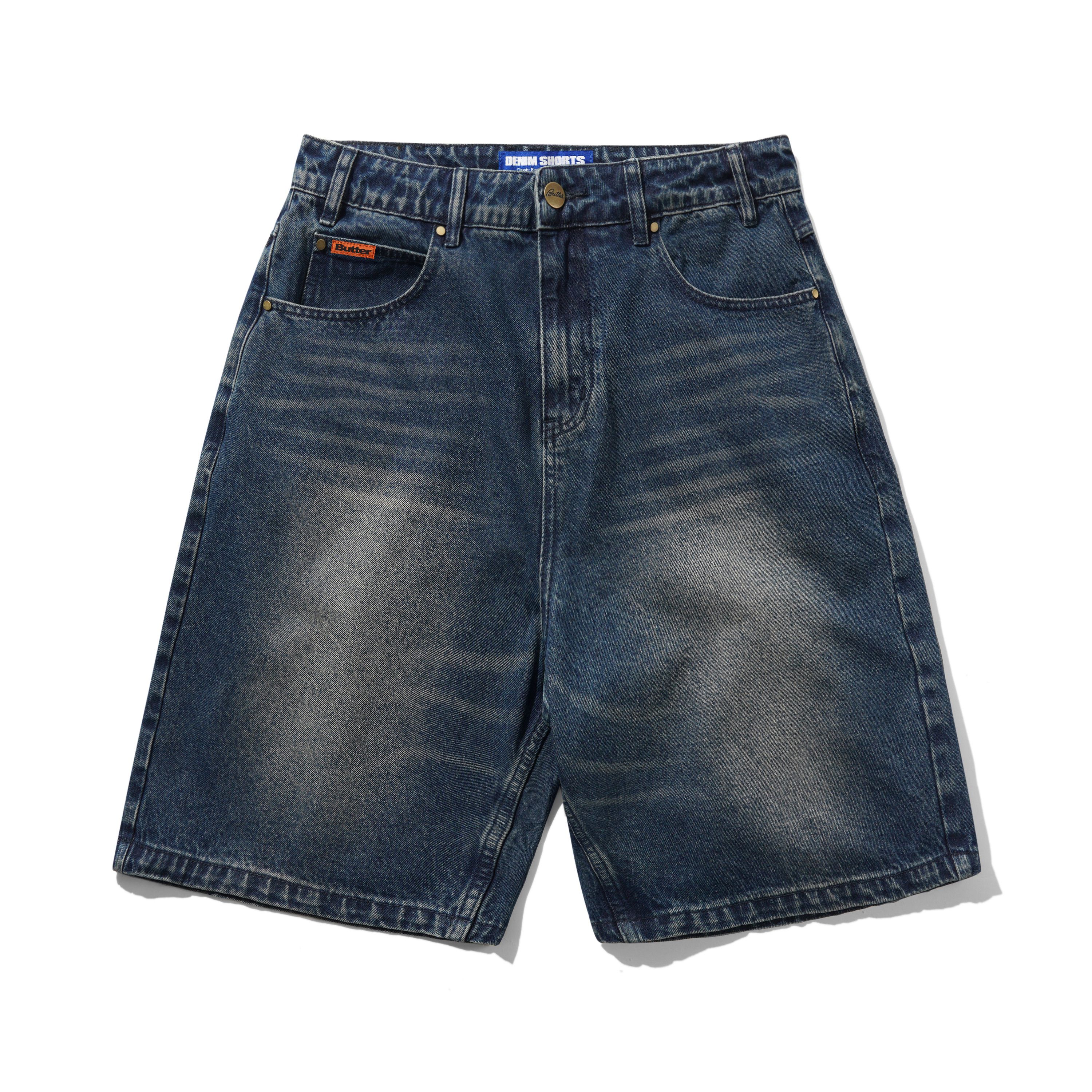 Butter Goods Baggy Denim Shorts - Vintage Indigo Wash – Palm Isle