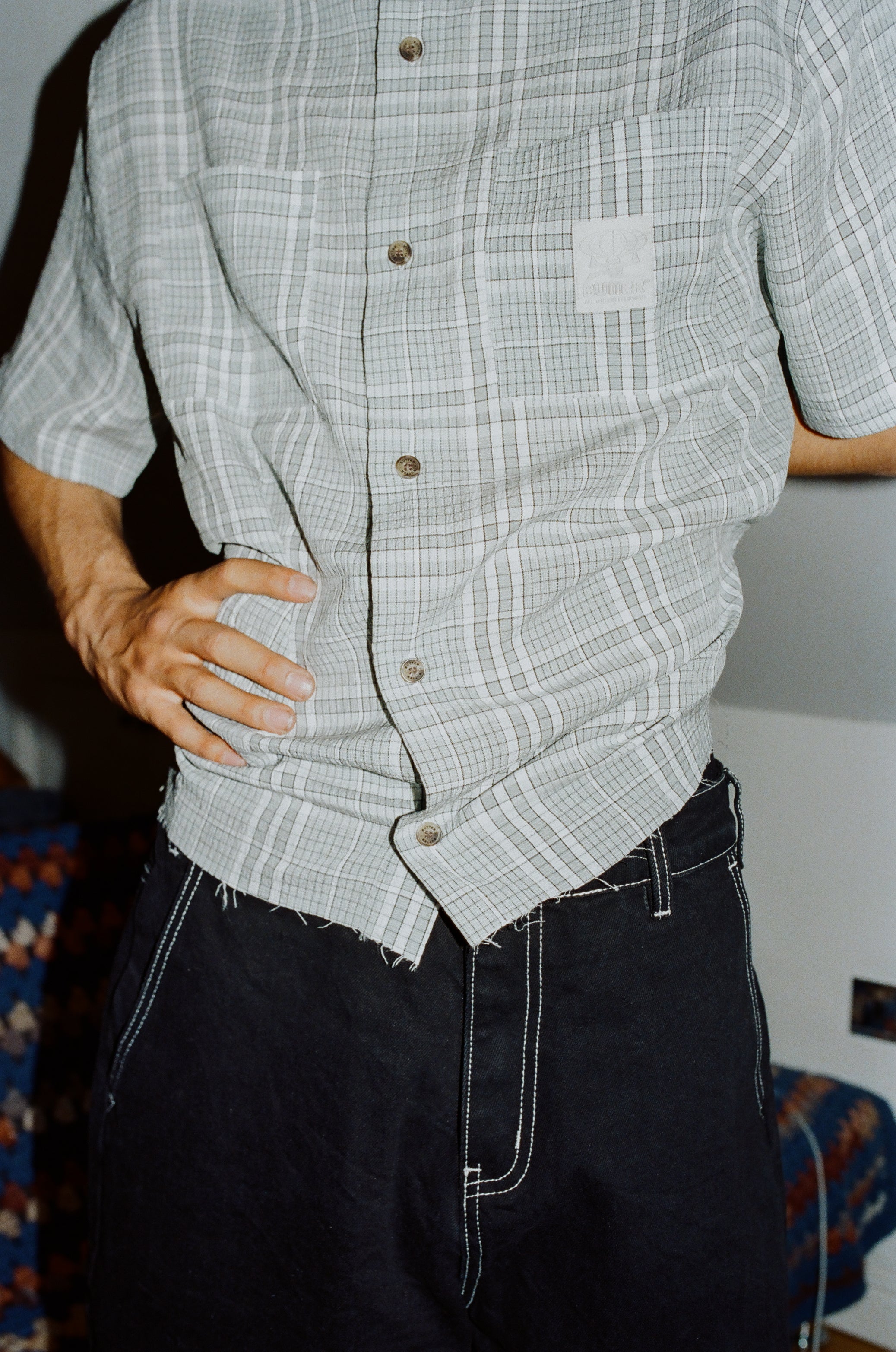 Scribble Short en Denim - Noir Délavé