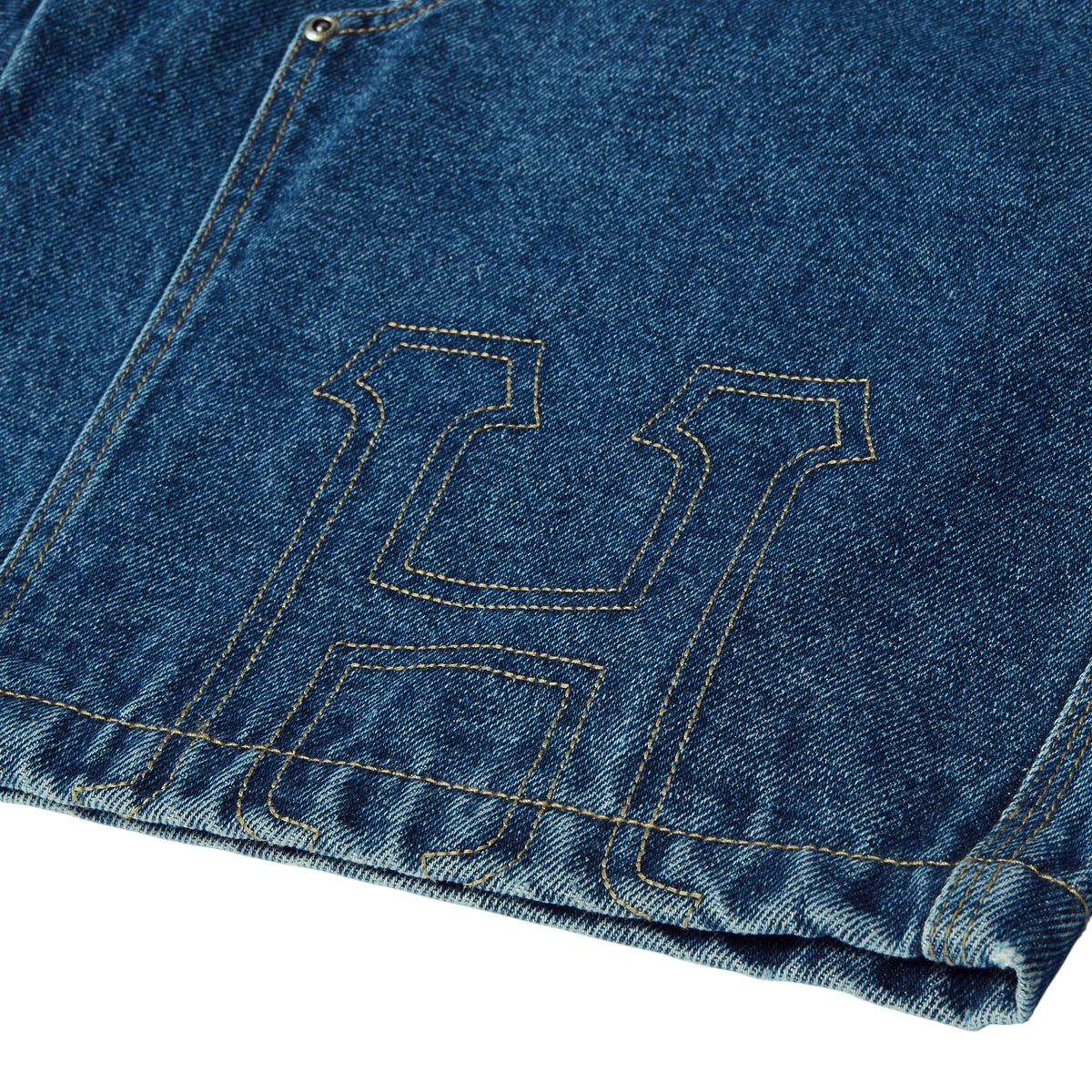 Classic H Short en Denim Double Renfort - Indigo Délavé