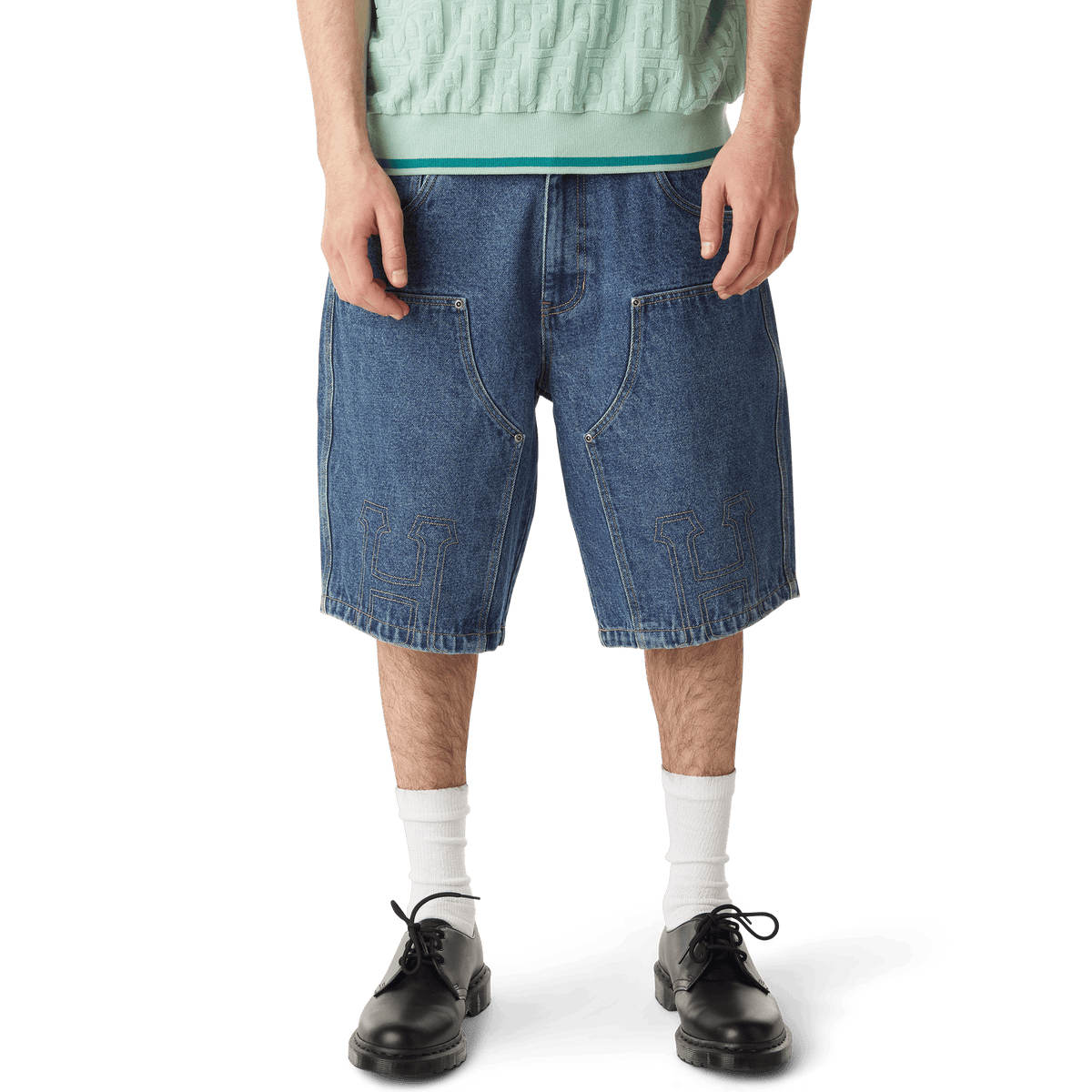 Classic H Short en Denim Double Renfort - Indigo Délavé