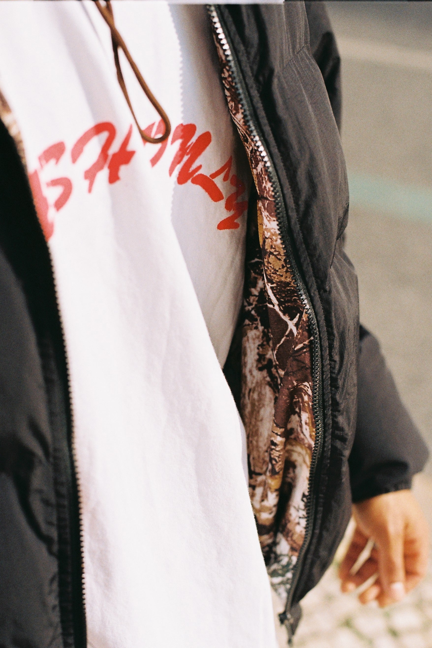Grove Reversible Puffer Jacket - Black/Camo