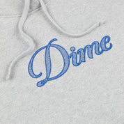 Cursive Logo Hoodie - Heather Gray