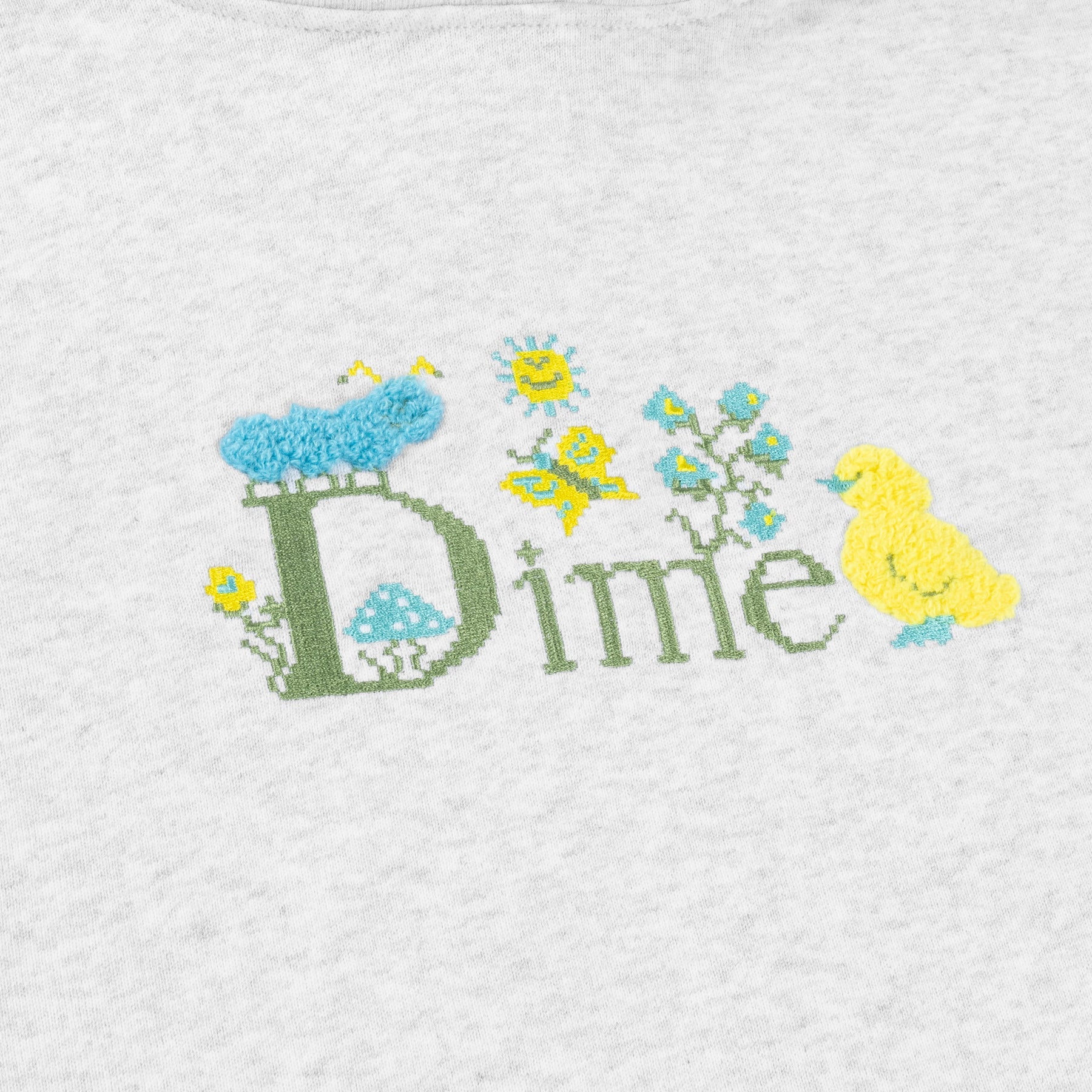 Classic Cross Stitch Sweat à Capuche - Gris Cendré