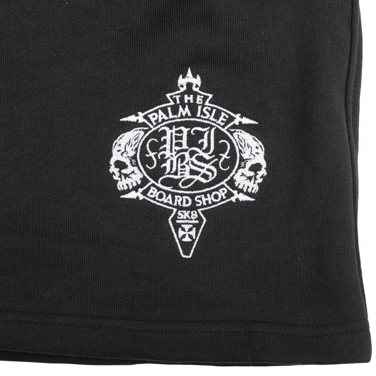 Crest Shorts Brodés en French Terry - Noir