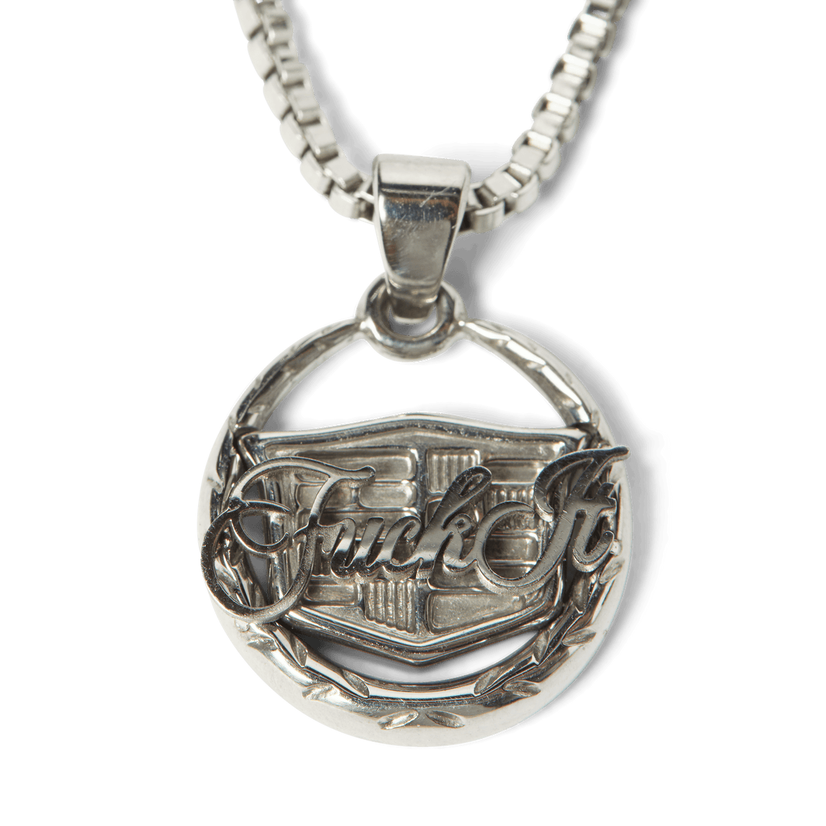 HUF Emblem Pendant - Silver – Palm Isle Skateshop