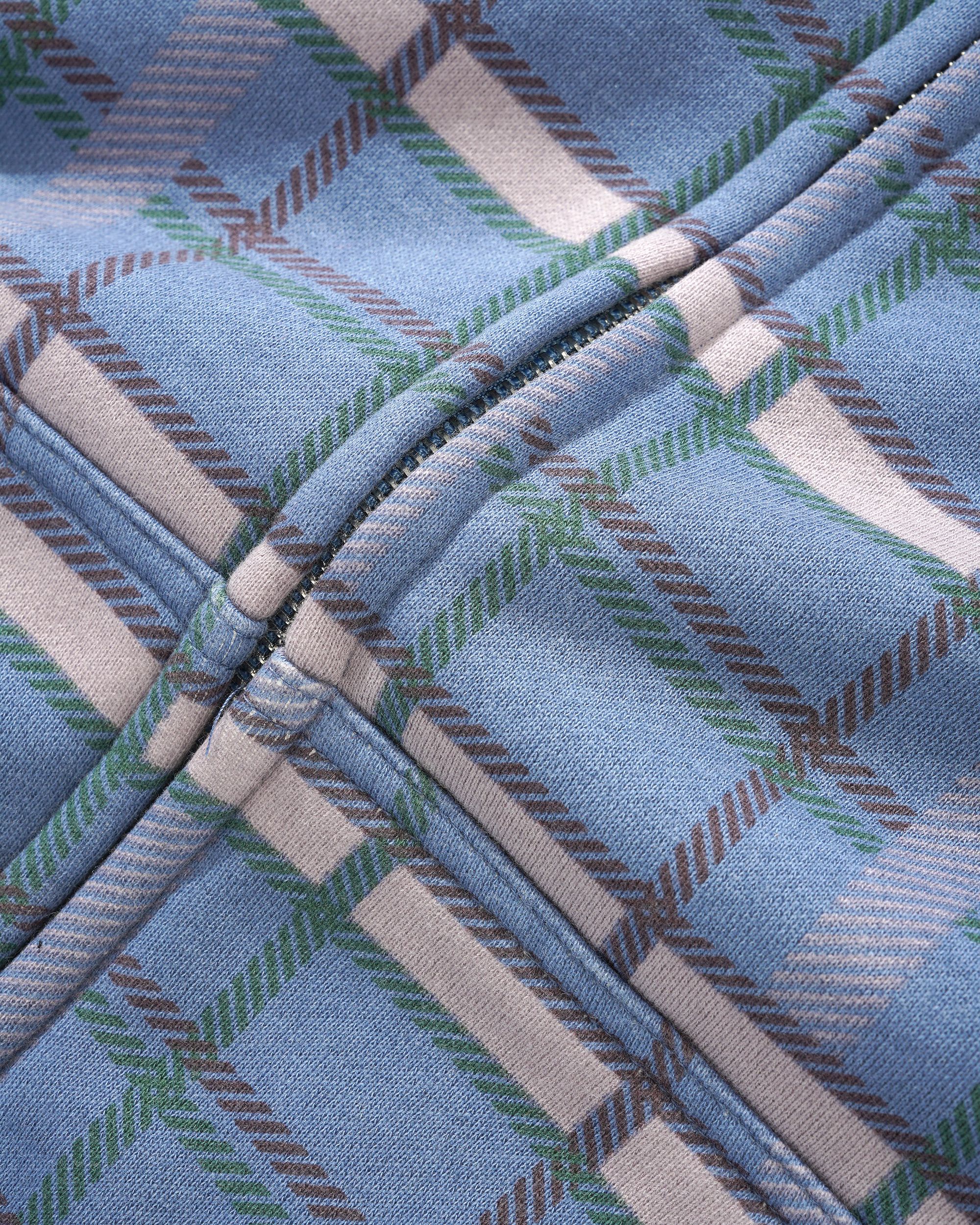Edge Applique Zip-Thru Hood - Plaid