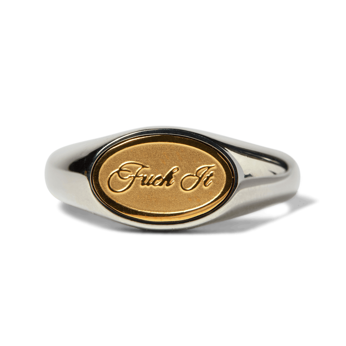 Fuck It Signet Bague - Argent