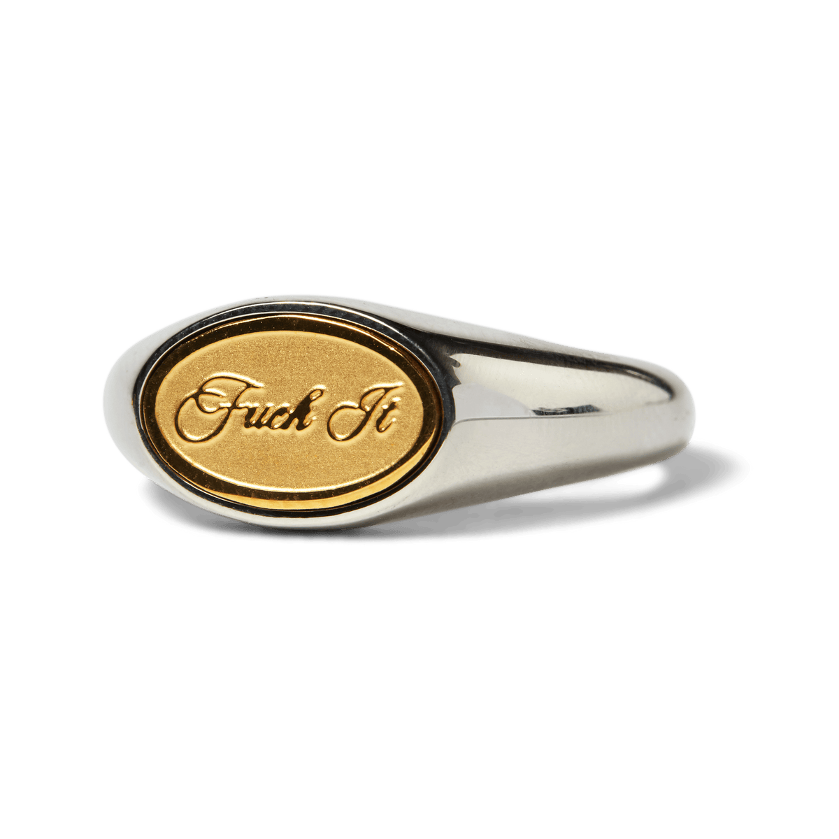 Fuck It Signet Bague - Argent